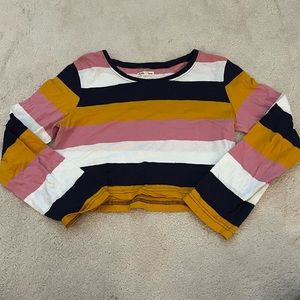 Womens Striped Cropped Top